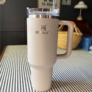 Stanley Cream Travel Mug with Handle